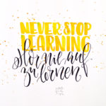 Hör nie auf zu lernen