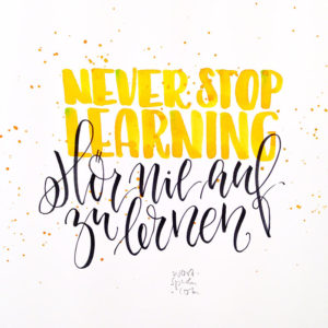 Hör nie auf zu lernen