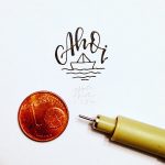 Miniatur-Kalligrafie: Ahoi