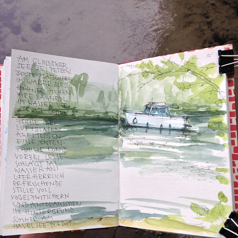 Boot im Glindower See bei Petzow